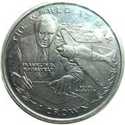 1 Crown - Elizabeth II Franklin D. Roosevelt, United Kingdom, 1999 reverse image
