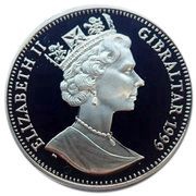 1 Crown - Elizabeth II Franklin D. Roosevelt; Silver Proof obverse image