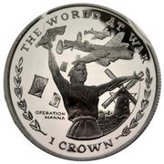 1 Crown - Elizabeth II Operation Manna; Silver Proof, United Kingdom, 1999 reverse image
