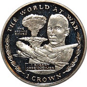 1 Crown - Elizabeth II J. Robert Oppenheimer, United Kingdom, 1999 reverse image