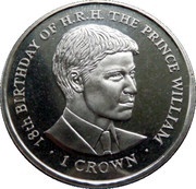 1 Crown - Elizabeth II Prince William's 18th Birthday, United Kingdom, 2000 reverse image