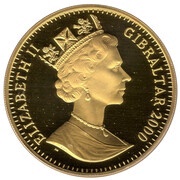 1 Crown - Elizabeth II State Visit to France; Gold Plated Silver obverse image