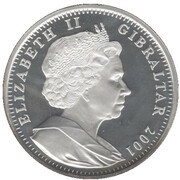 1 Crown - Elizabeth II First Grandchild 1954; Silver Proof obverse image