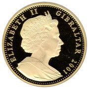 1 Crown - Elizabeth II First Grandchild 1954; Gold Plated Silver obverse image