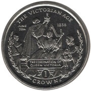 1 Crown - Elizabeth II Coronation of Queen Victoria, United Kingdom, 2001 reverse image