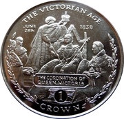1 Crown - Elizabeth II 1838 Coronation of Queen Victoria, United Kingdom, 2001 reverse image