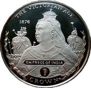 1 Crown - Elizabeth II Empress of India 1876, United Kingdom, 2001 reverse image