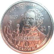 1 Crown - Elizabeth II Charles Dickens, United Kingdom, 2001 reverse image