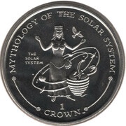 1 Crown - Elizabeth II The Solar System, United Kingdom, 2001 reverse image
