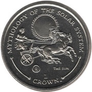 1 Crown - Elizabeth II The Sun, United Kingdom, 2001 reverse image