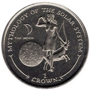 1 Crown - Elizabeth II The Moon, United Kingdom, 2001 reverse image
