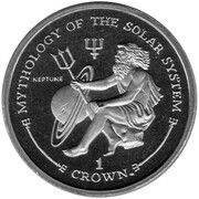 1 Crown - Elizabeth II Neptune, United Kingdom, 2001 reverse image