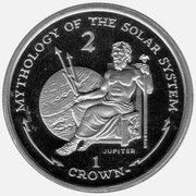 1 Crown - Elizabeth II Jupiter, United Kingdom, 2001 reverse image