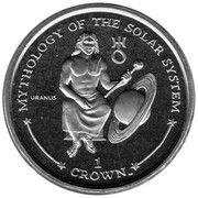1 Crown - Elizabeth II Uranus, United Kingdom, 2001 reverse image
