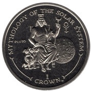 1 Crown - Elizabeth II Pluto, United Kingdom, 2001 reverse image