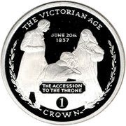 1 Crown - Elizabeth II Accession to the Throne, United Kingdom, 2001 reverse image