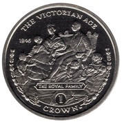 1 Crown - Elizabeth II The Royal Family, United Kingdom, 2001 reverse image
