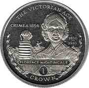 1 Crown - Elizabeth II Florence Nightingale, United Kingdom, 2001 reverse image
