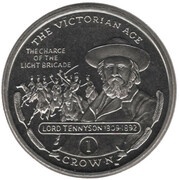 1 Crown - Elizabeth II Lord Tennyson, United Kingdom, 2001 reverse image