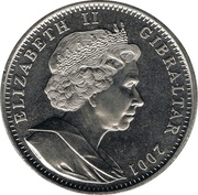 1 Crown - Elizabeth II The Bronte Sisters obverse image