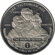 1 Crown - Elizabeth II The Bronte Sisters, United Kingdom, 2001 reverse image