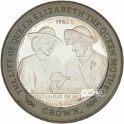 1 Crown - Elizabeth II Christening of Prince William, United Kingdom, 2002 reverse image