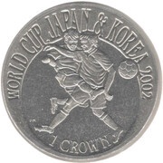 1 Crown - Elizabeth II World Cup Japan-Korea, United Kingdom, 2002 reverse image