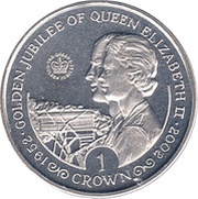 1 Crown - Elizabeth II Golden Jubilee - Treetops in Kenya, United Kingdom, 2002 reverse image