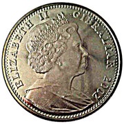 1 Crown - Elizabeth II Golden Jubilee - Royal Coach obverse image