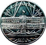 1 Crown - Elizabeth II 50th Anniversary of Coronation, United Kingdom, 2003 reverse image