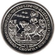 1 Crown - Elizabeth II Elizabeth I - Tilbury 1558 The Armada Speech, United Kingdom, 2003 reverse image