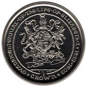 1 Crown - Elizabeth II Elizabeth I - Coat of Arms, United Kingdom, 2003 reverse image