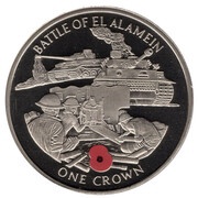 1 Crown - Elizabeth II Battle of El Alamein, United Kingdom, 2004 reverse image