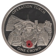 1 Crown - Elizabeth II Operation Torch, United Kingdom, 2004 reverse image