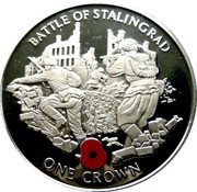 1 Crown - Elizabeth II Battle of Stalingrad, United Kingdom, 2004 reverse image