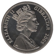 1 Crown - Elizabeth II Naval battle - Breaking the line obverse image