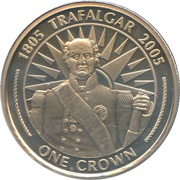 1 Crown - Elizabeth II Sir Thomas Masterman Hardy, United Kingdom, 2005 reverse image