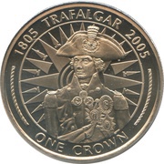1 Crown - Elizabeth II Horatio Nelson, United Kingdom, 2005 reverse image