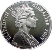 1 Crown - Elizabeth II Naval Ship going right obverse image