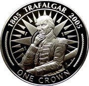 1 Crown - Elizabeth II Lord Cuthbert Collingwood, United Kingdom, 2005 reverse image
