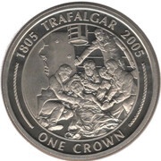 1 Crown - Elizabeth II Death of Horatio Nelson, United Kingdom, 2005 reverse image