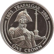 1 Crown - Elizabeth II Nelson's Column, United Kingdom, 2005 reverse image