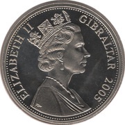 1 Crown - Elizabeth II HMS Victory towed away obverse image