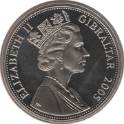 1 Crown - Elizabeth II HMS Agamemnon at Calvi obverse image