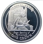 1 Crown - Elizabeth II State Opening of Parliament, United Kingdom, 2005 reverse image