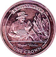 1 Crown - Elizabeth II Royal Visits, United Kingdom, 2005 reverse image