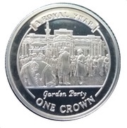 1 Crown - Elizabeth II Garden party, United Kingdom, 2005 reverse image