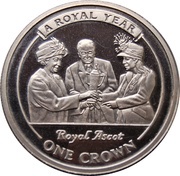 1 Crown - Elizabeth II Royal Ascot, United Kingdom, 2005 reverse image