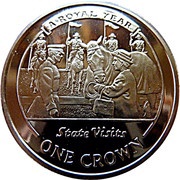 1 Crown - Elizabeth II State Visits, United Kingdom, 2005 reverse image