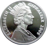 1 Crown - Elizabeth II Queen Elizabeth II laying wreath at the Cenotaph obverse image